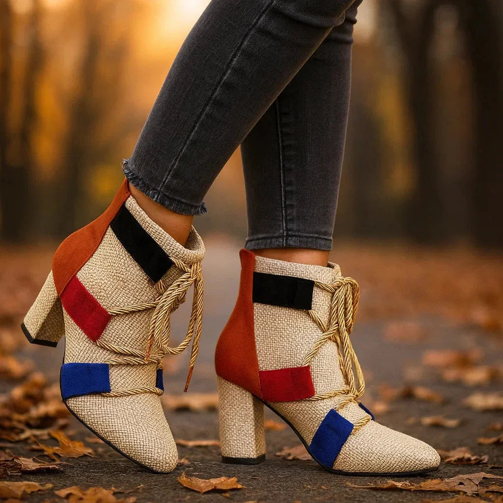 RAYA ROPE-LACE BOOTIES - Sarah and Emma Portland