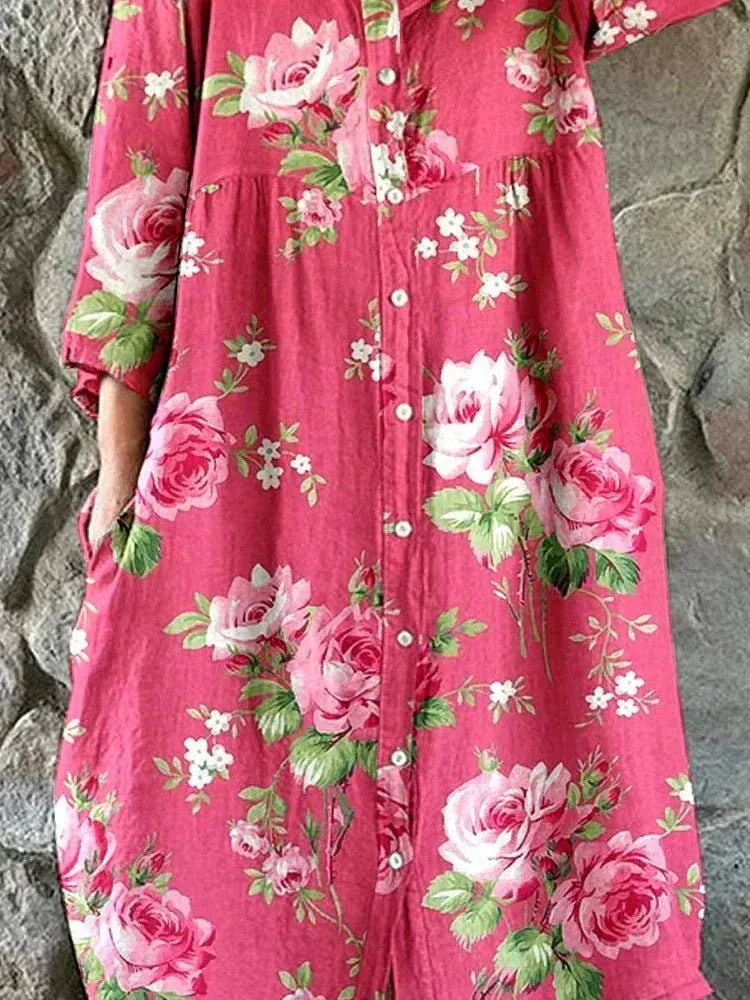 Maddie | Art Floral Dress - Sarah and Emma Portland