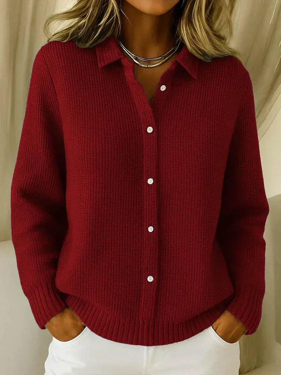 Katrina – Textured Knit Button Cardigan - Sarah and Emma Portland