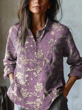 Irise | Floral Embroidered Linen Shirt - Sarah and Emma Portland