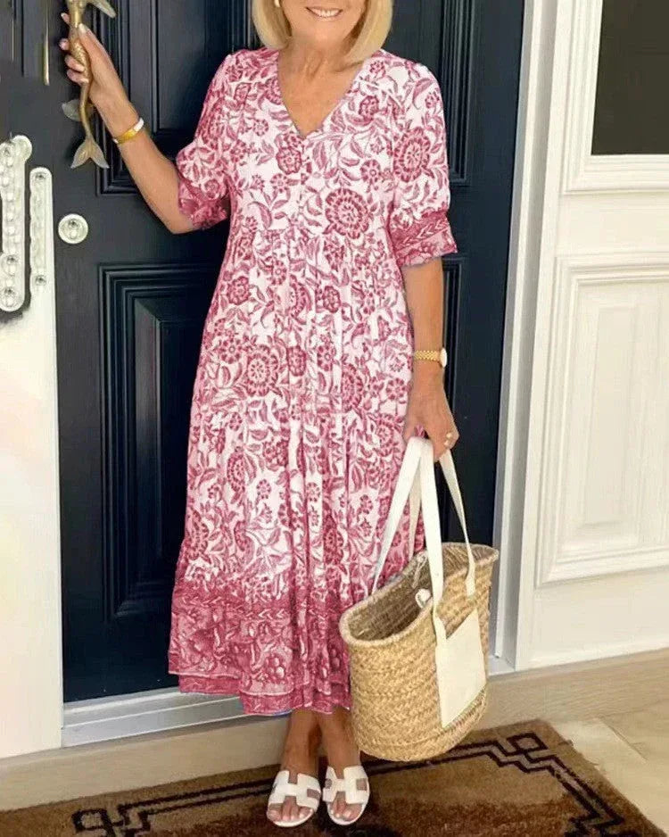 Keisha | Graceful V-Neck Floral - Sarah and Emma Portland