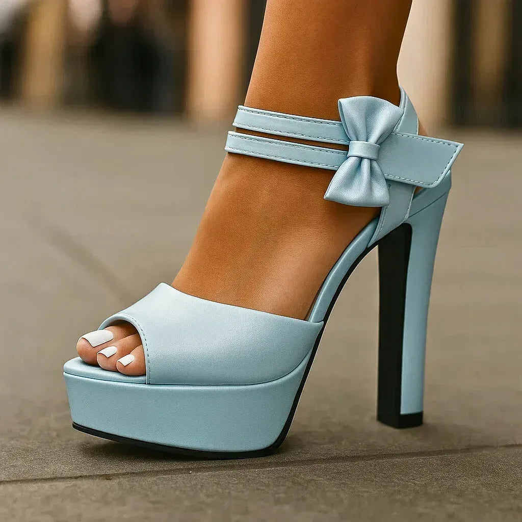BELLA BOW STILETTOS - Sarah and Emma Portland