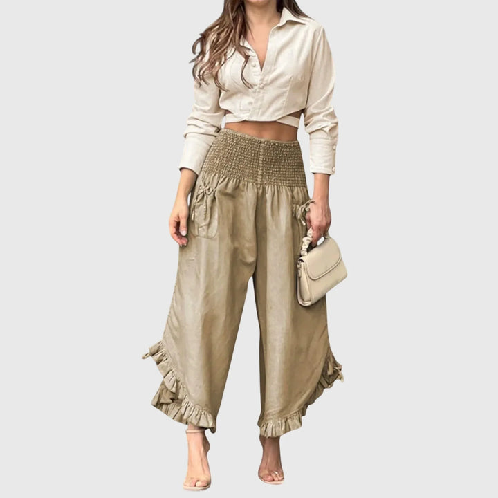 Jaya - Casual Pants with Fashionable Pleats - Sarah and Emma Portland