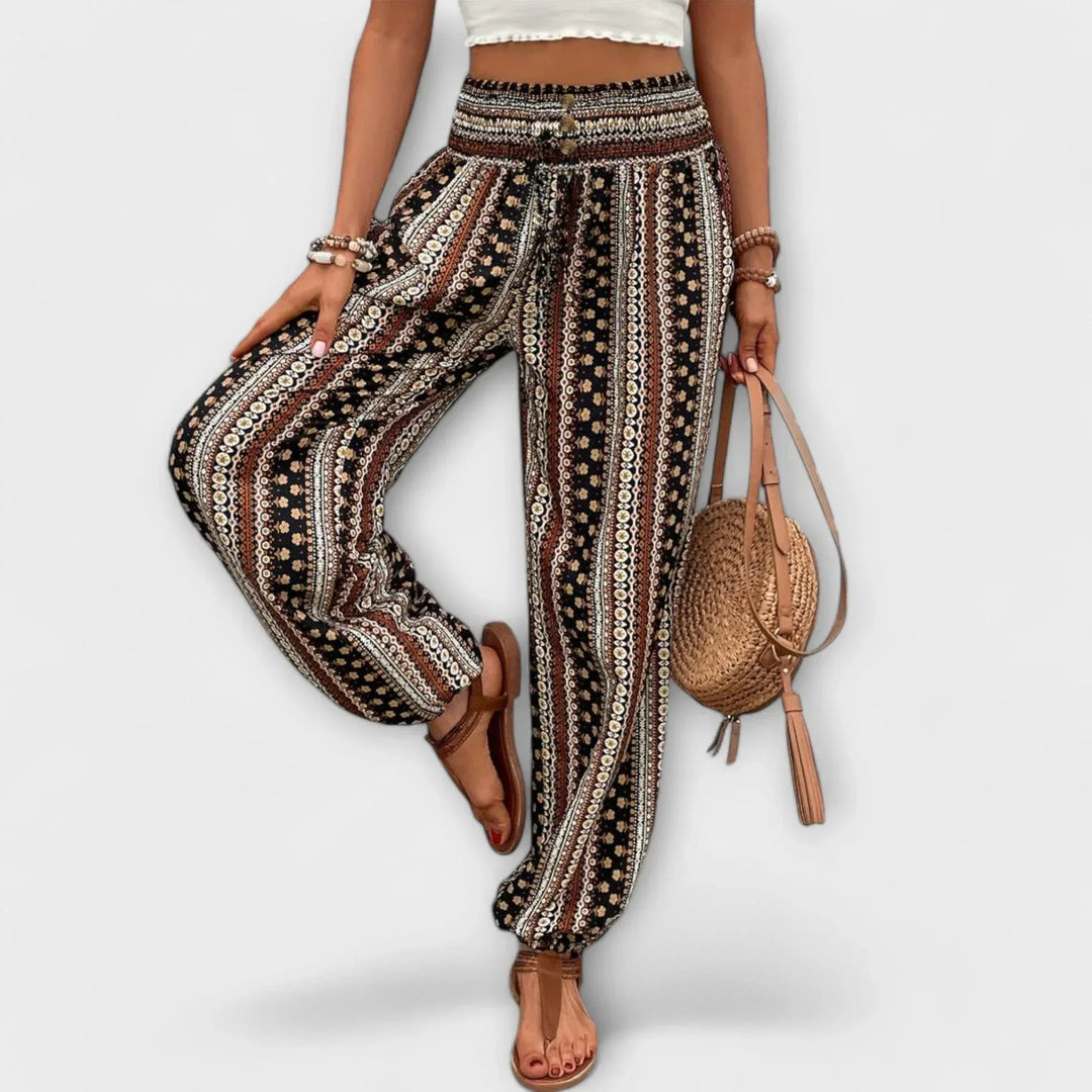 Scarlett - Pants with Ethnic Graphic - Sarah and Emma Portland
