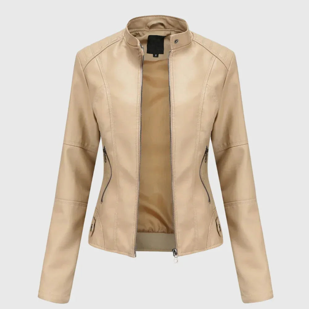 Giorgina™ - Stylish Leather Jacket for Women - Sarah and Emma Portland