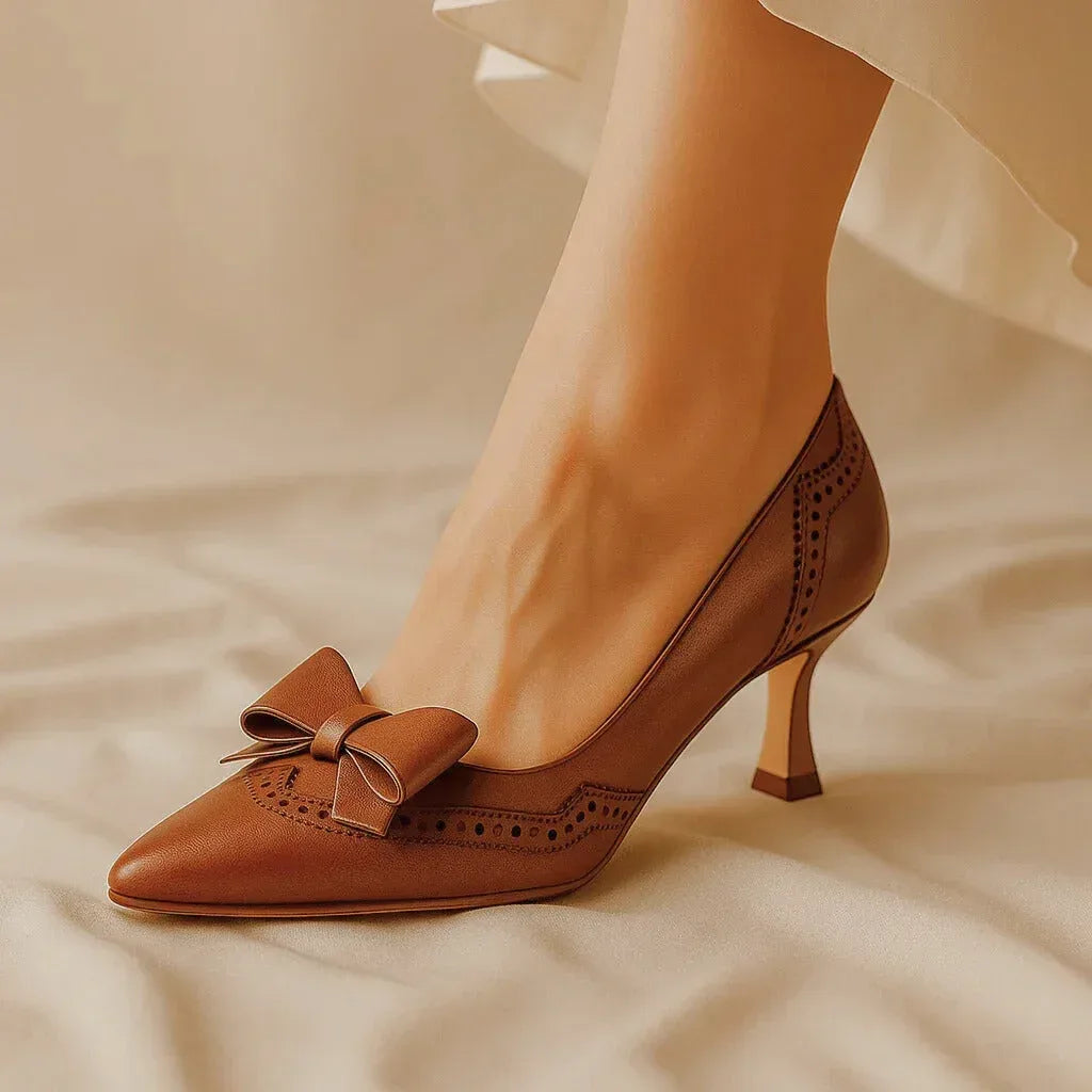 MELENA BOW HEELS - Sarah and Emma Portland