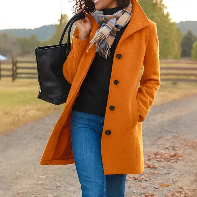 Aurora | Single-Breasted Coat - Sarah and Emma Portland