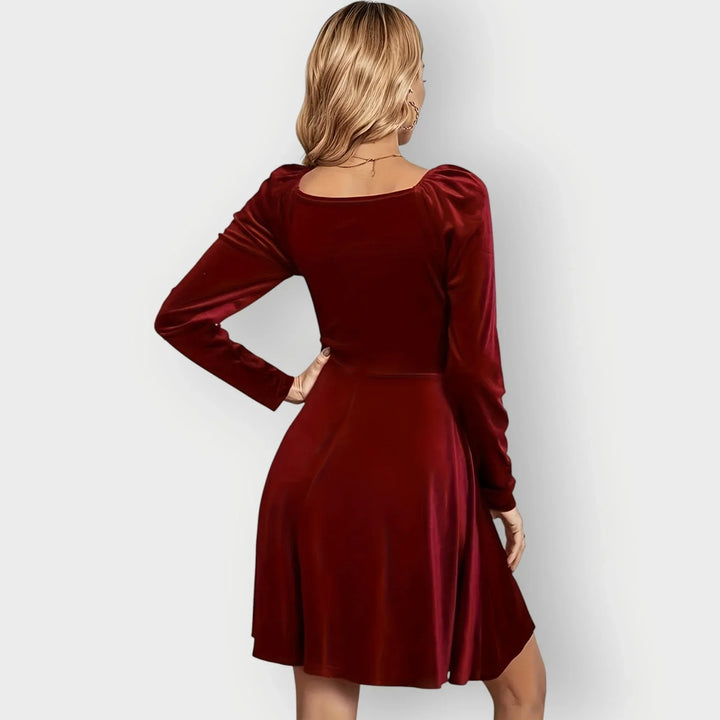 Elnyra | Velvet Skater Dress - Sarah and Emma Portland