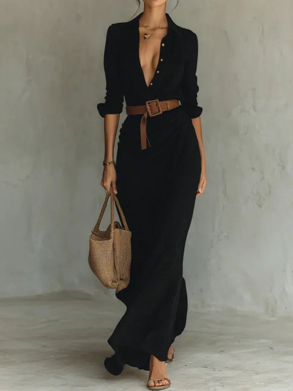 Gwen™ Elegant Casual Shirt Dress + FREE Belt - Sarah and Emma Portland