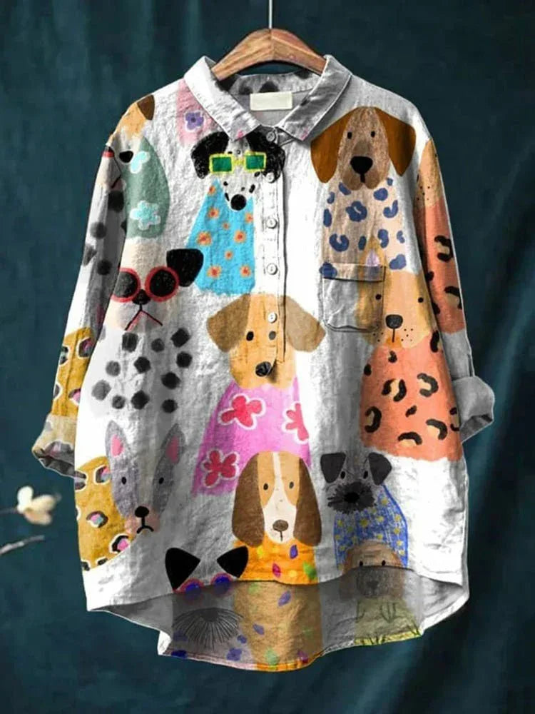 Clarano | Brooks Playful Print Blouse - Sarah and Emma Portland