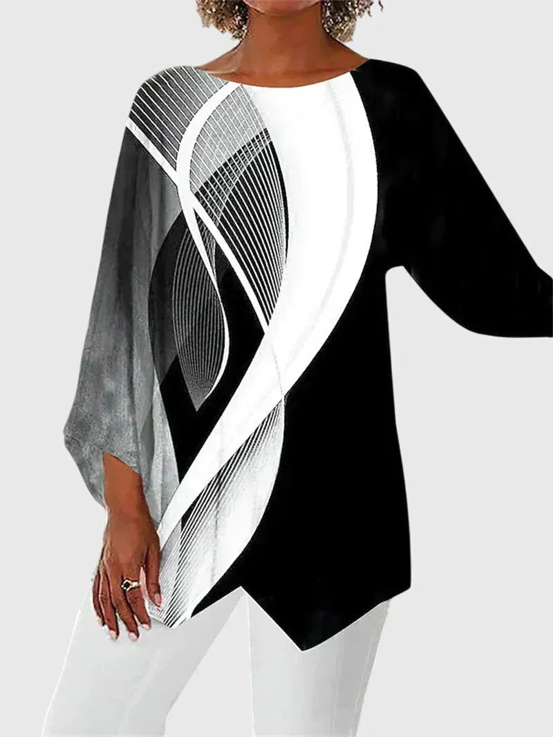 Alayah™ | Elegant Crew Neck Top - Sarah and Emma Portland