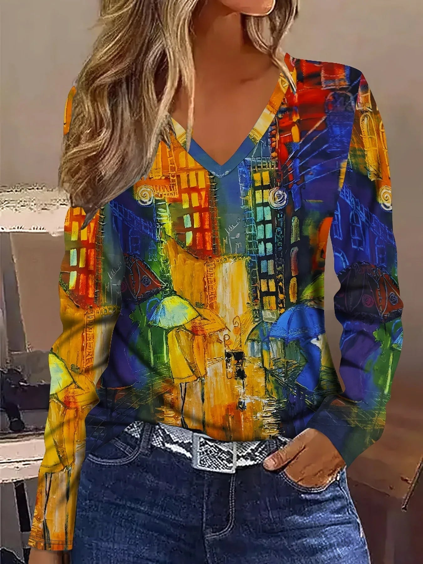 Ellery | Abstract Long Sleeve T-Shirt - Sarah and Emma Portland