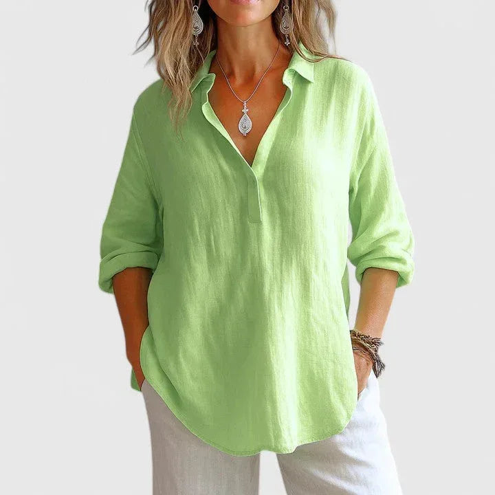 Franzina | Comfortable Linen Blouse - Sarah and Emma Portland