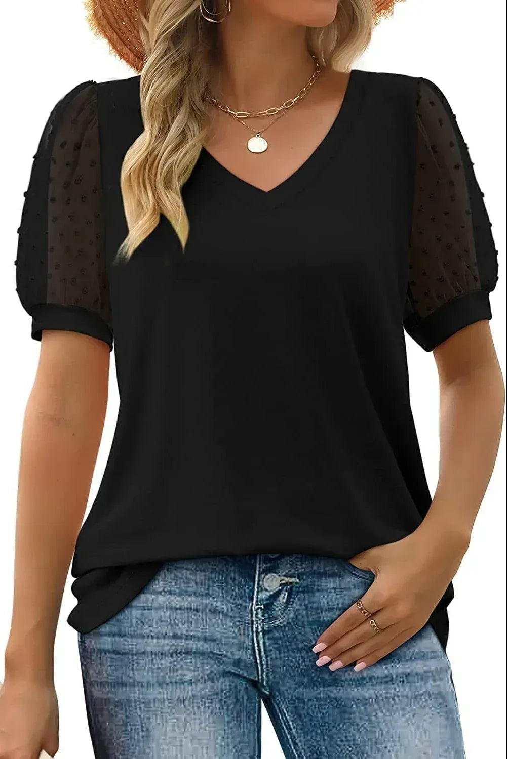 Helena | Sleek V-Neck Blouse - Sarah and Emma Portland