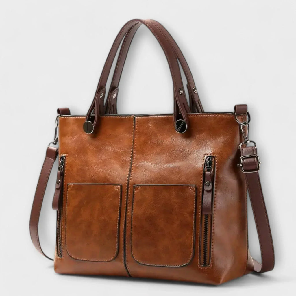 Lora - Elegant Leather Bag - Sarah and Emma Portland
