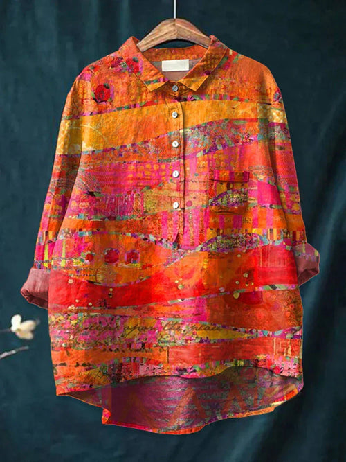 Ariana | Bold Abstract Print Shirt - Sarah and Emma Portland