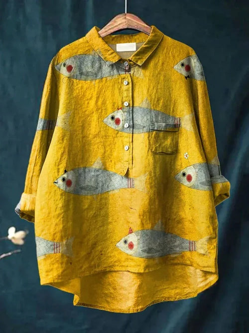 Ava | Playful Fish Shirt - Sarah and Emma Portland