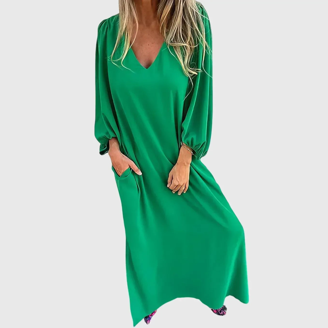 Carol™ - Long Boho Dress with Pockets - Sarah and Emma Portland