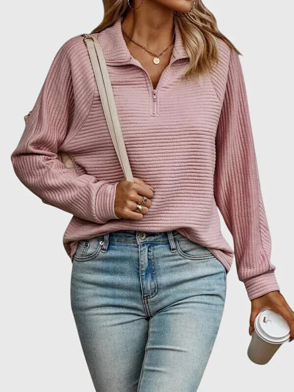 Abigail™ | Elegant Sweater with Zipper - Sarah and Emma Portland