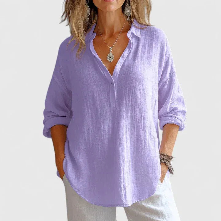 Franzina | Comfortable Linen Blouse - Sarah and Emma Portland