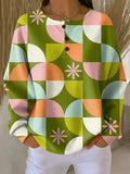 Arelvyn | Sweater with Abstract Checkered Pattern - Sarah and Emma Portland