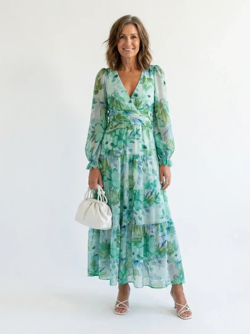 Althea | Long Sleeve Floral Maxi Dress - Sarah and Emma Portland