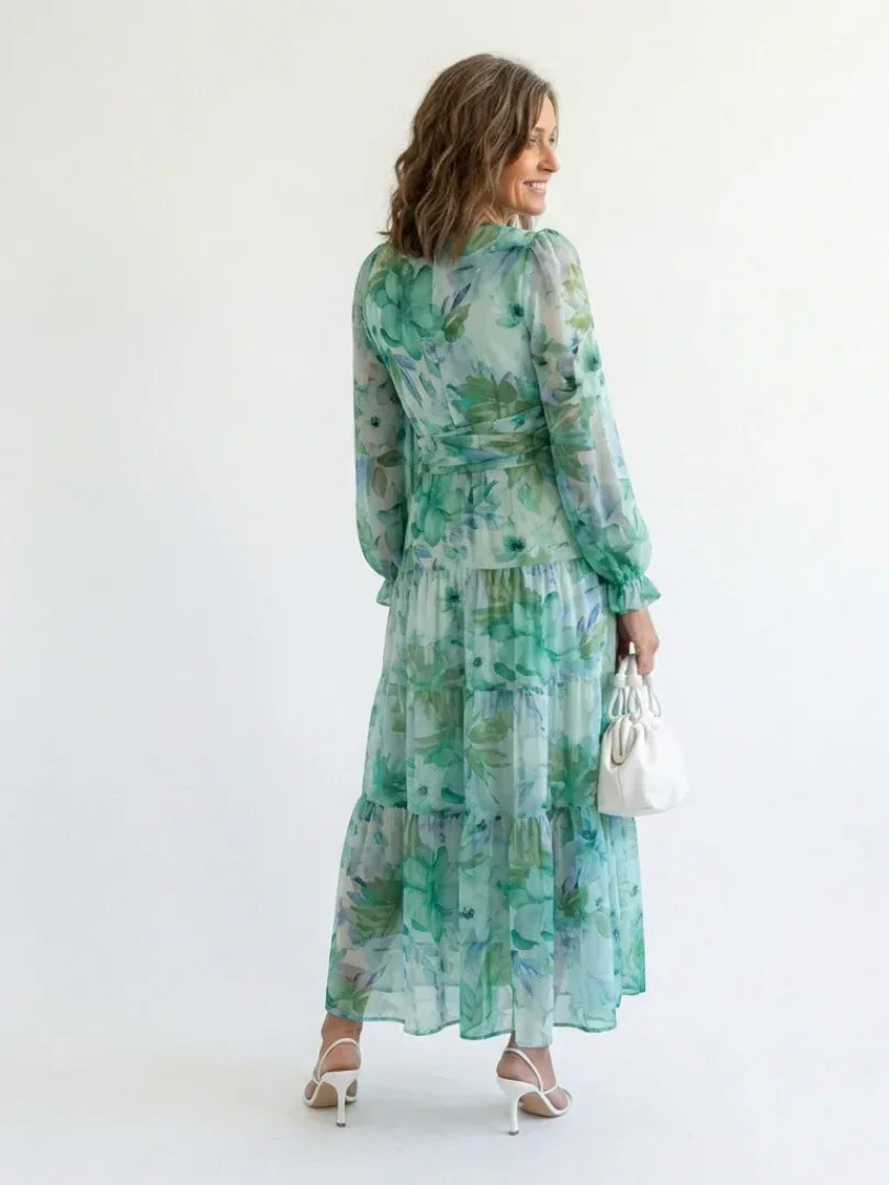 Althea | Long Sleeve Floral Maxi Dress - Sarah and Emma Portland