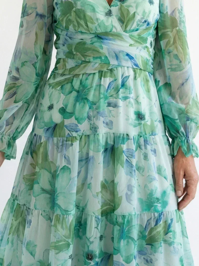 Althea | Long Sleeve Floral Maxi Dress - Sarah and Emma Portland