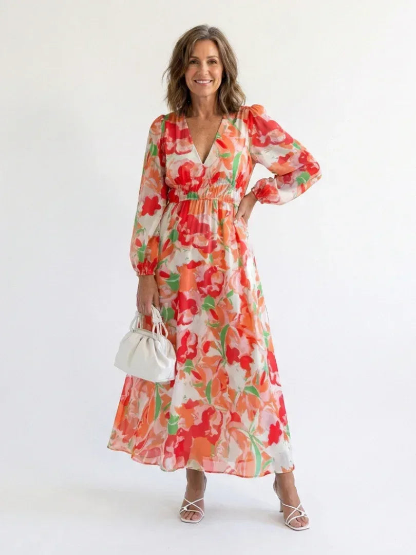 Althea | Long Sleeve Floral Maxi Dress - Sarah and Emma Portland