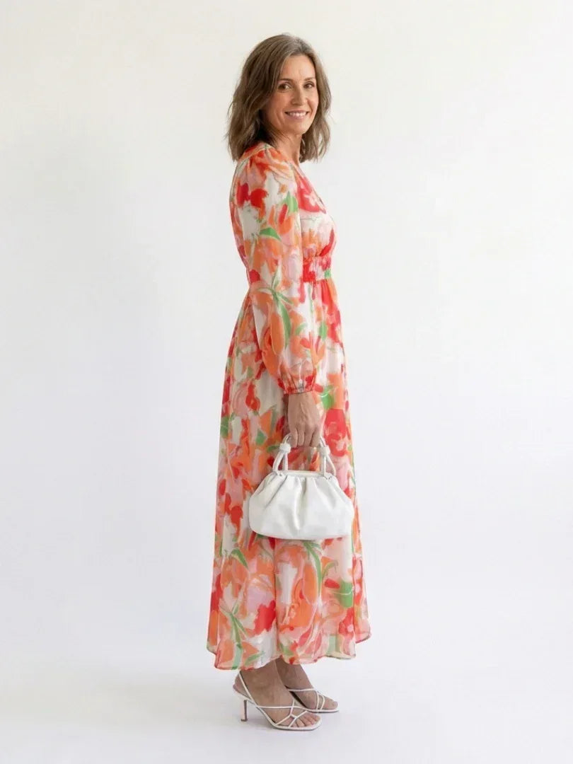 Althea | Long Sleeve Floral Maxi Dress - Sarah and Emma Portland