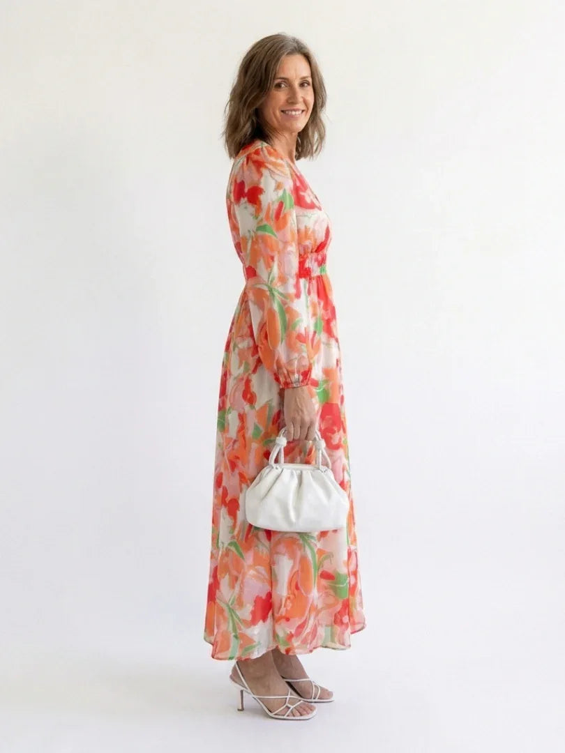 Althea | Long Sleeve Floral Maxi Dress