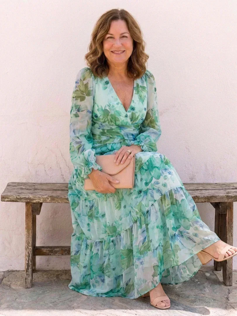 Althea | Long Sleeve Floral Maxi Dress - Sarah and Emma Portland