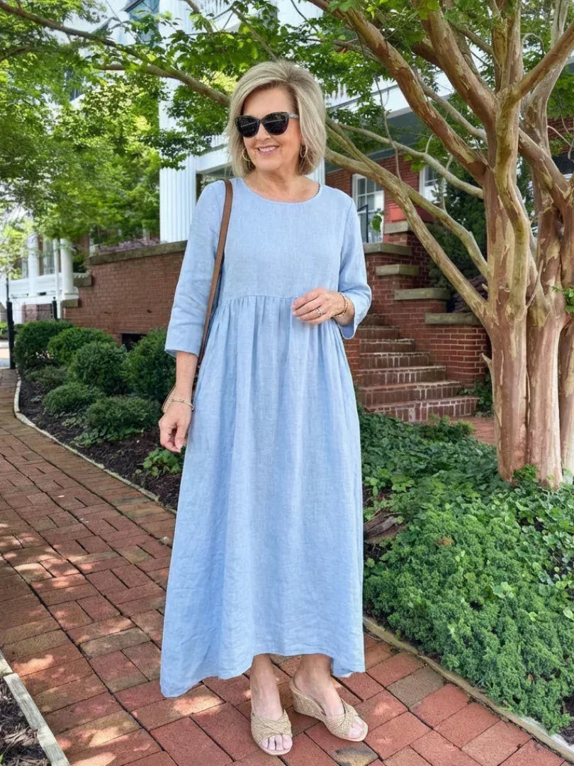 Beatrice | Three Quarter Sleeve Midi Dress - Sarah and Emma Portland
