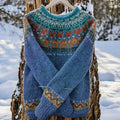 Imogen – Knitted Sweater with Traditional Pattern - Sarah and Emma Portland