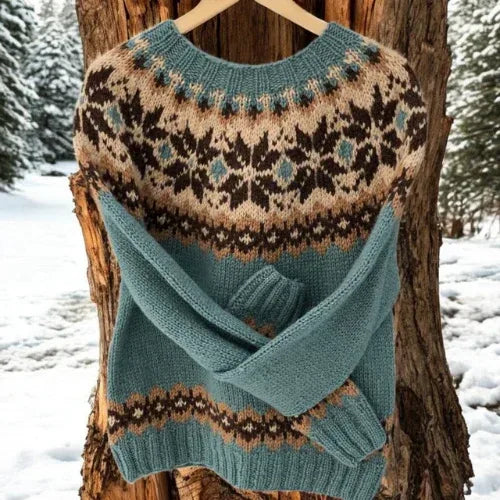 Lydia – Warm Sweater with classic winter details - Sarah and Emma Portland