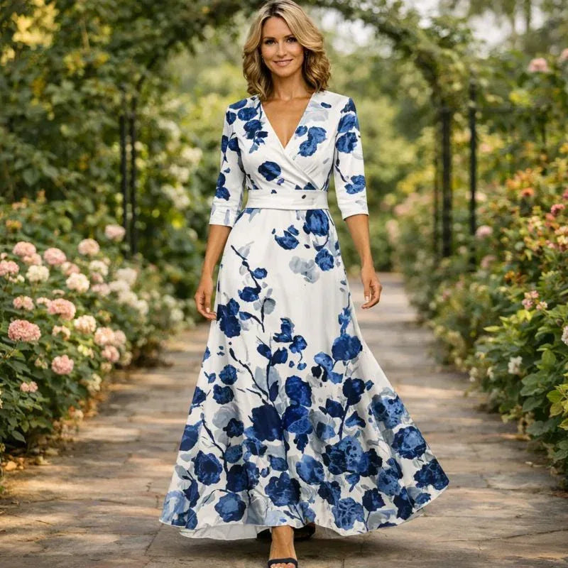 Lillian | Wrap-Style Flowing Maxi Dress - Sarah and Emma Portland