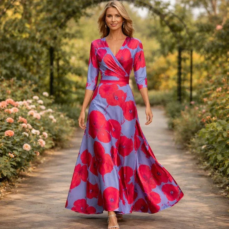 Lillian | Wrap-Style Flowing Maxi Dress - Sarah and Emma Portland