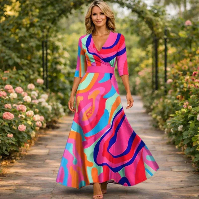 Lillian | Wrap-Style Flowing Maxi Dress - Sarah and Emma Portland