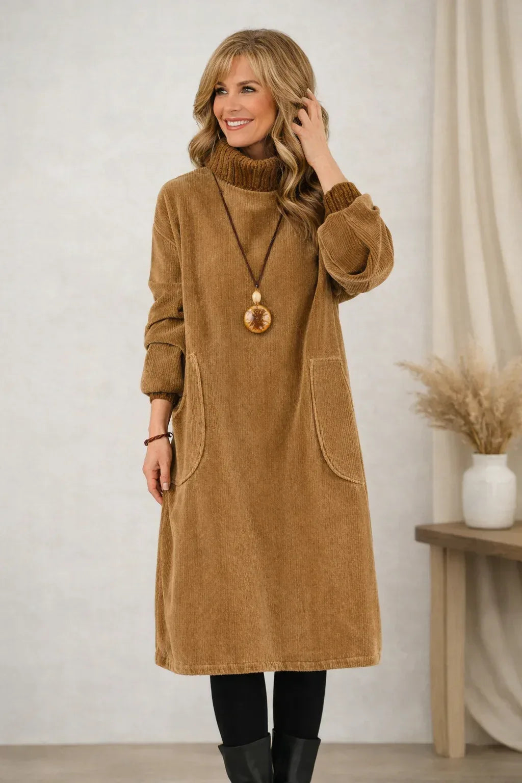 Jennie | Turtleneck Midi Dress - Sarah and Emma Portland