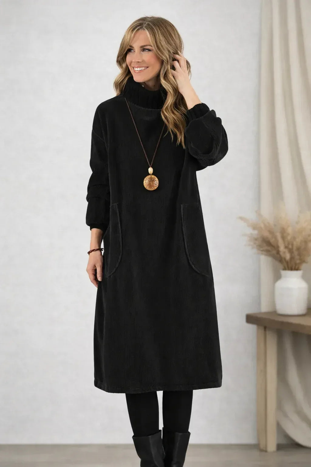 Jennie | Turtleneck Midi Dress - Sarah and Emma Portland