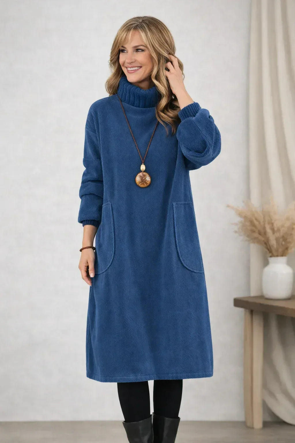 Jennie | Turtleneck Midi Dress - Sarah and Emma Portland