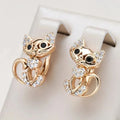 Elegant Zirconia Cat Earrings - Sarah and Emma Portland