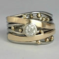 Classic Gold Inlaid Zirconia Ring - Sarah and Emma Portland