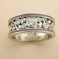 Antique Silver Ring with Zirconia - Sarah and Emma Portland