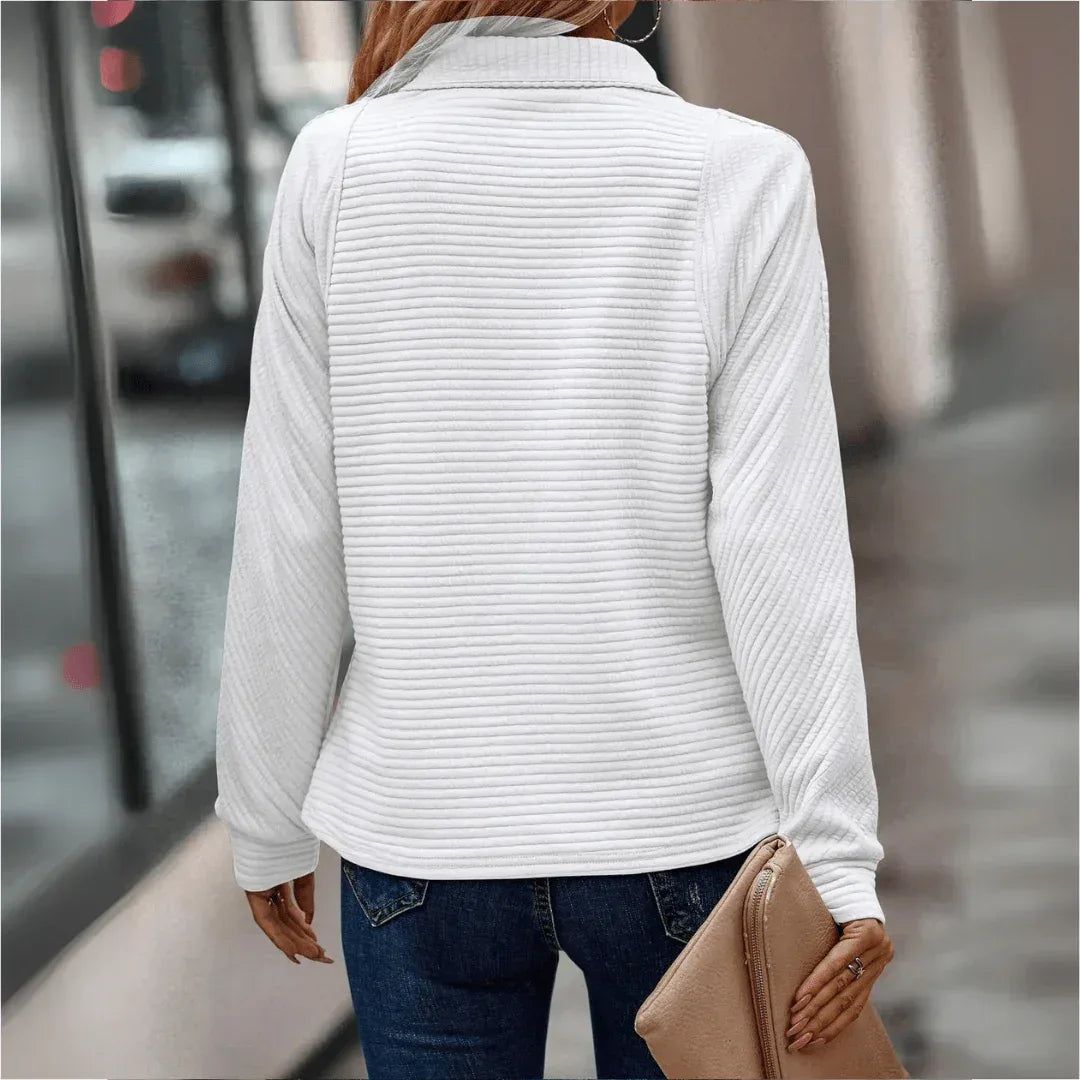 Jenica | Chic Half-Zip Pullover - Sarah and Emma Portland