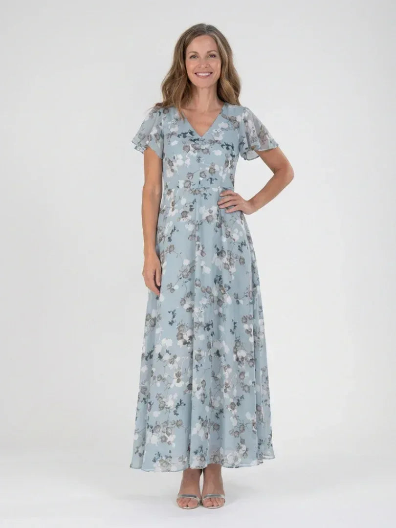 Ismeria | Floral Chiffon Maxi Dress - Sarah and Emma Portland