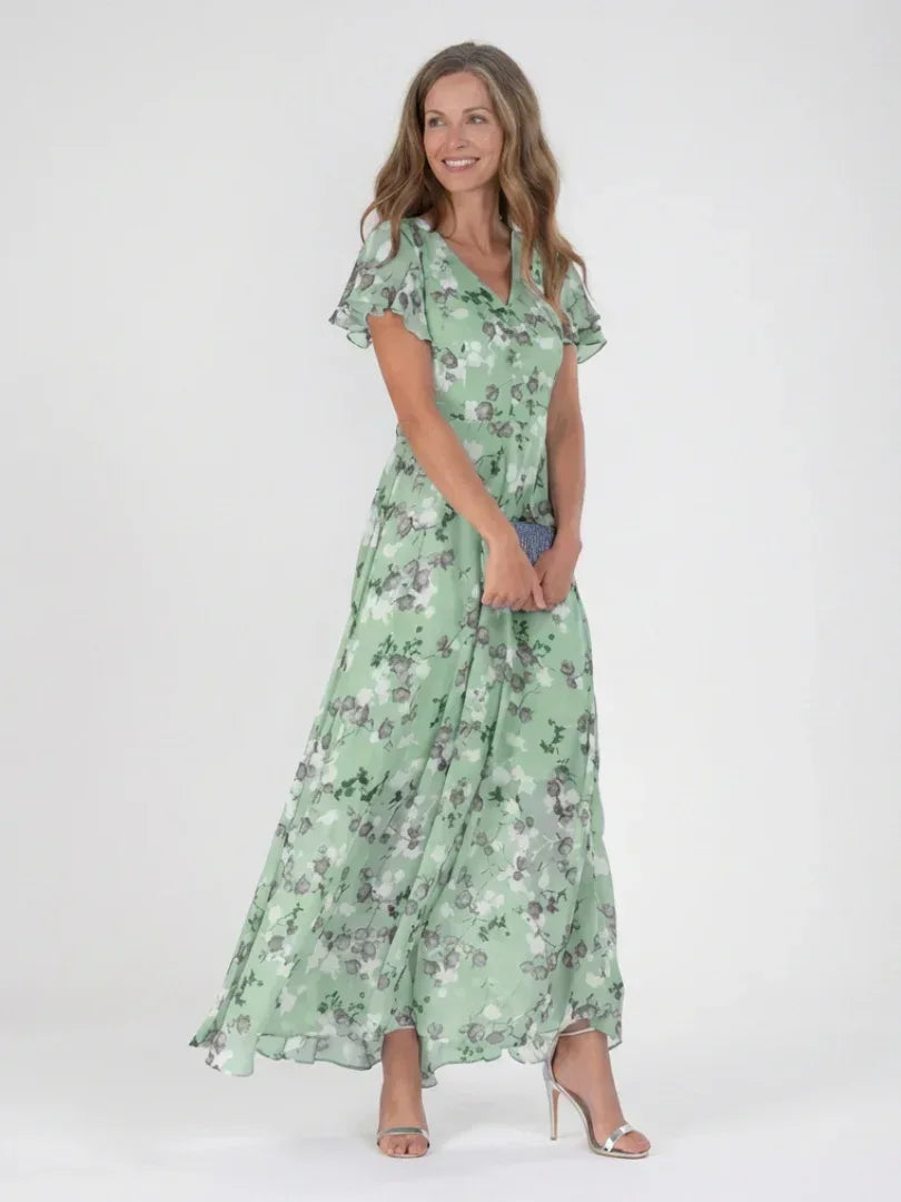 Ismeria | Floral Chiffon Maxi Dress - Sarah and Emma Portland