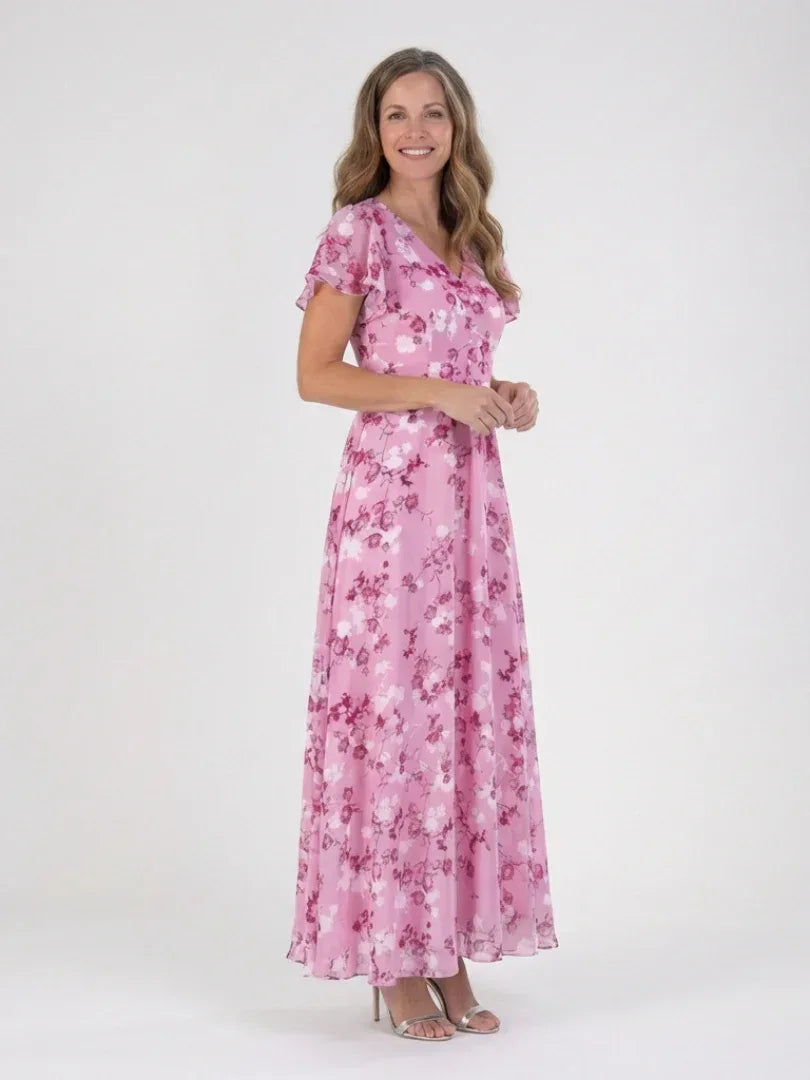 Ismeria | Floral Chiffon Maxi Dress - Sarah and Emma Portland