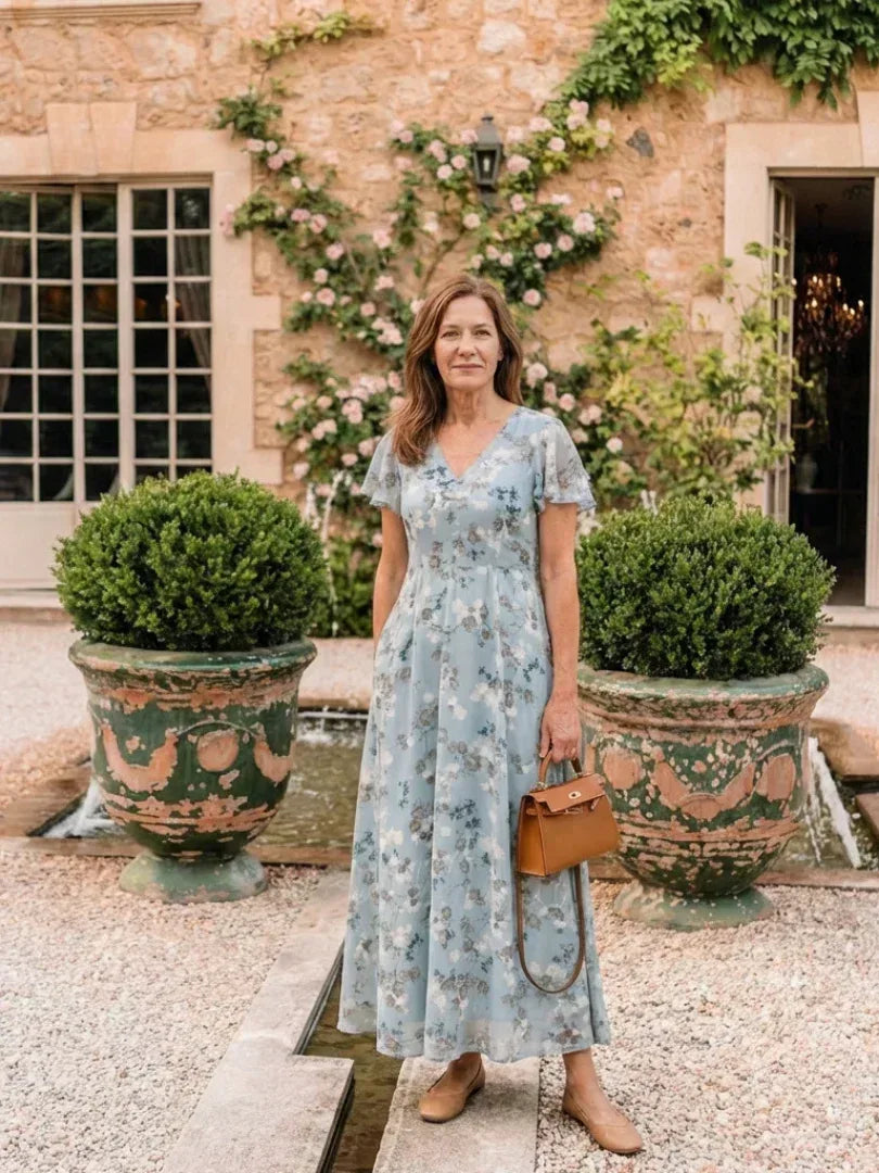 Ismeria | Floral Chiffon Maxi Dress - Sarah and Emma Portland