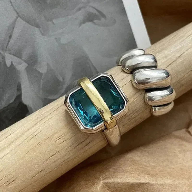 Blue Zircon Silver Ring - Sarah and Emma Portland